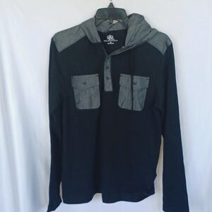 NEW Rock & Republic Men’s 2-tone , Long Sleeve Hoodie NWT, size M